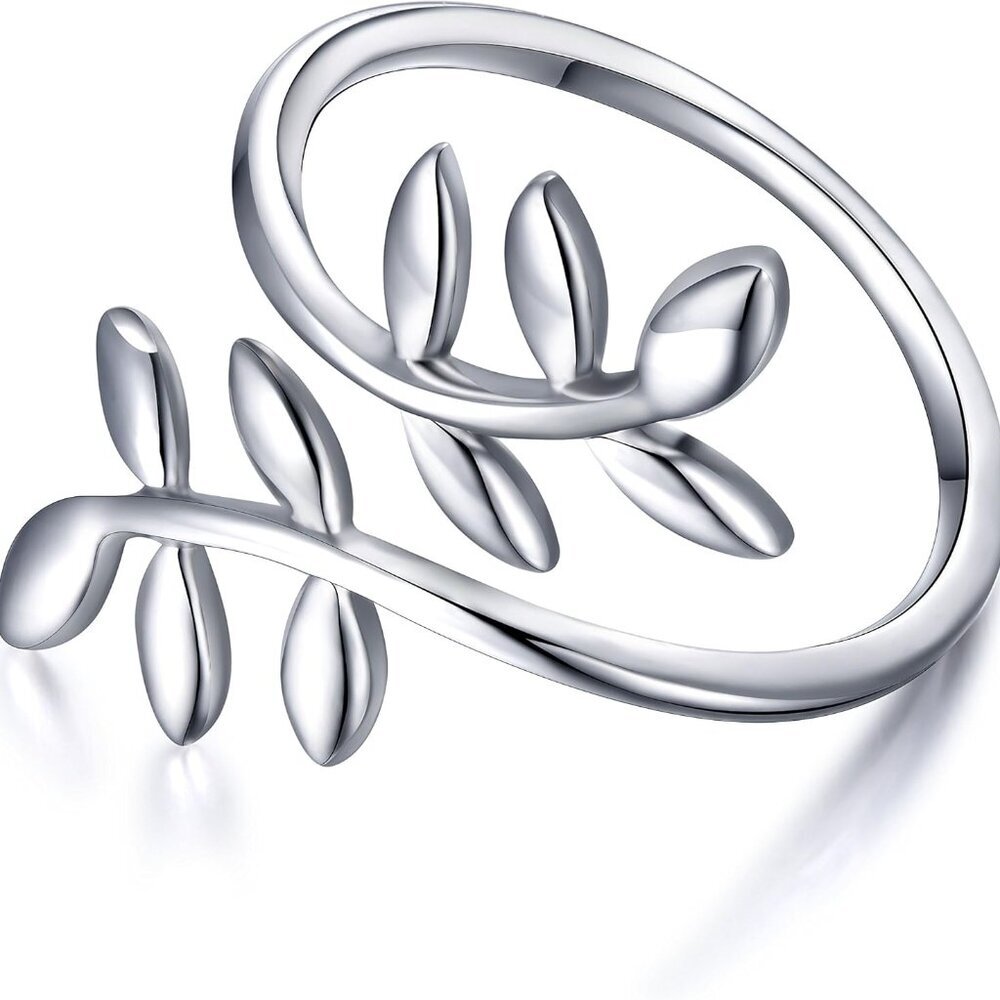 S925 Sterling Silver Adjustable Wrap Open Ring for Women